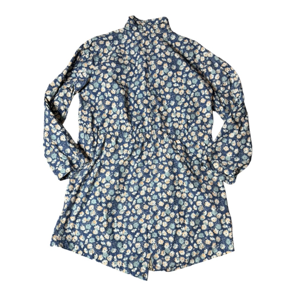 Madewell Ruffle-Neck Anorak Raincoat in French Floral size S L0282 - Picture 5 of 13